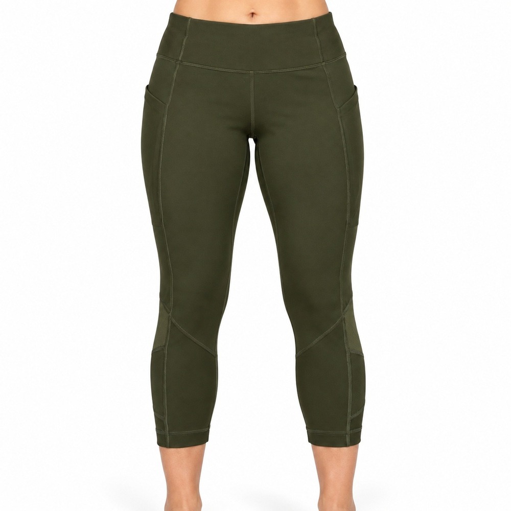 Lululemon All The Right Places Crop II Dark Olive Green Leggings Size 4